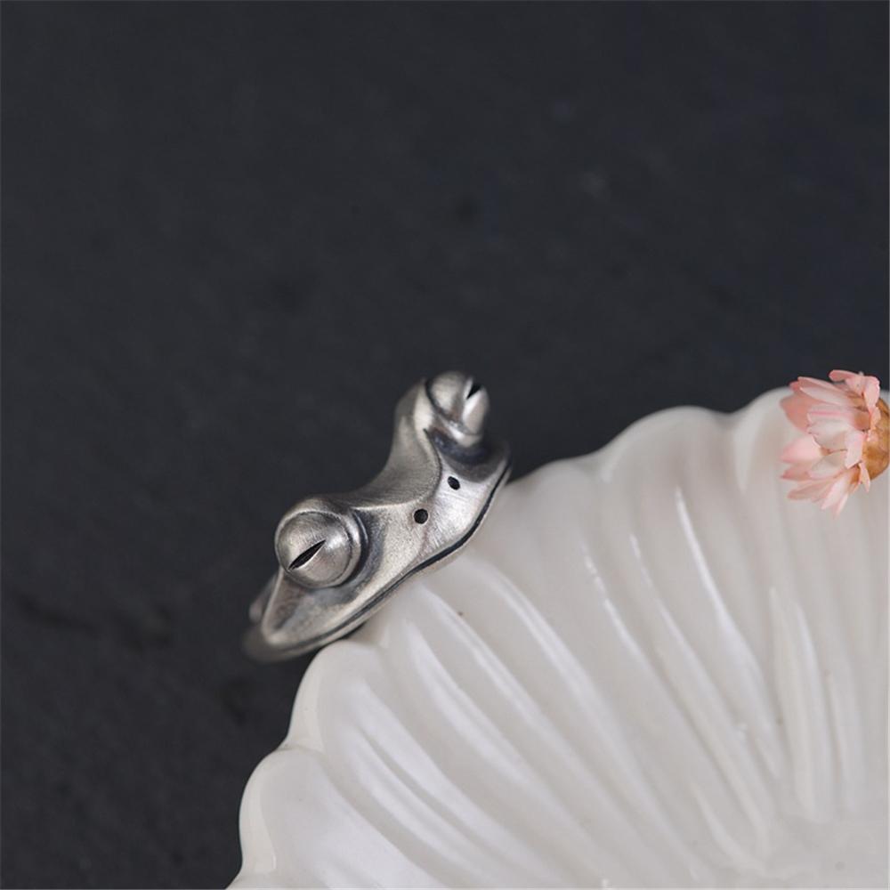 Day Gifts Fashion Lucky Rings Unisex Adjustable Retro Frog Rings Toad Bohemian Creative Animal