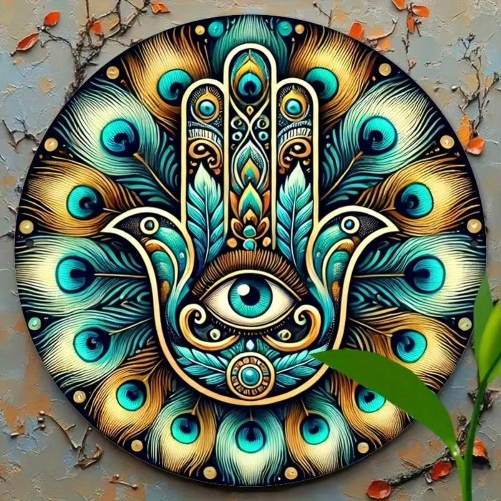 Hamsa Eye Metal Wall Art Home Decor Gift