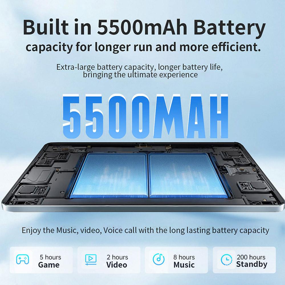 Планшет G-tab T9 Android 14, 10,1 дюйма 1280*800 IPS экран, RK3526 4 ядра до 2,0 ГГц, 6 ГБ ОЗУ (3 ГБ + 3 ГБ расширение) 64 ГБ ПЗУ