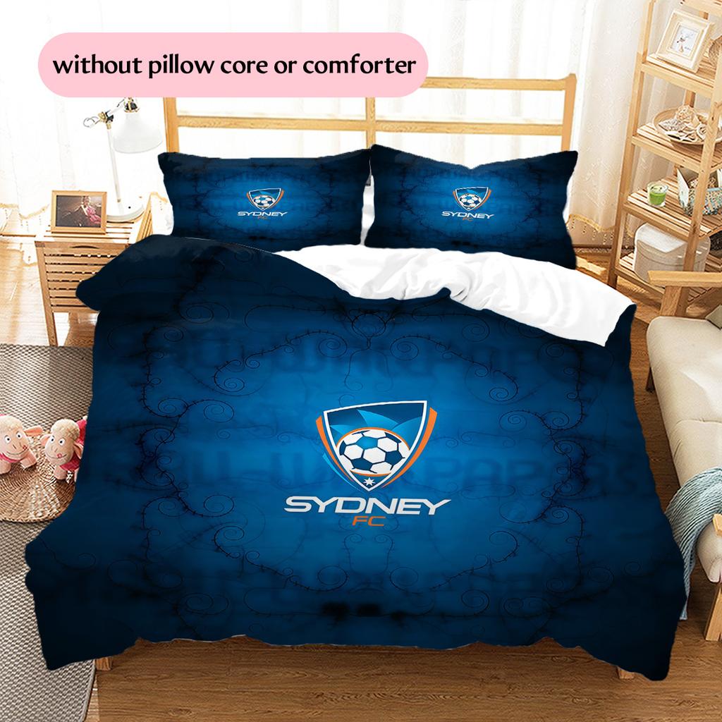 Sydney FC Pattern Bedding Quilt Set Home Decoration Gift (1 * duvet cover + 2 * pillowcase without core).xwn