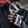 MOTOWOLF Summer Half Finger Motorcycle Gloves with Carbon Fiber Knuckle Protection - Breathable & Durable Motorbike Gloves for M