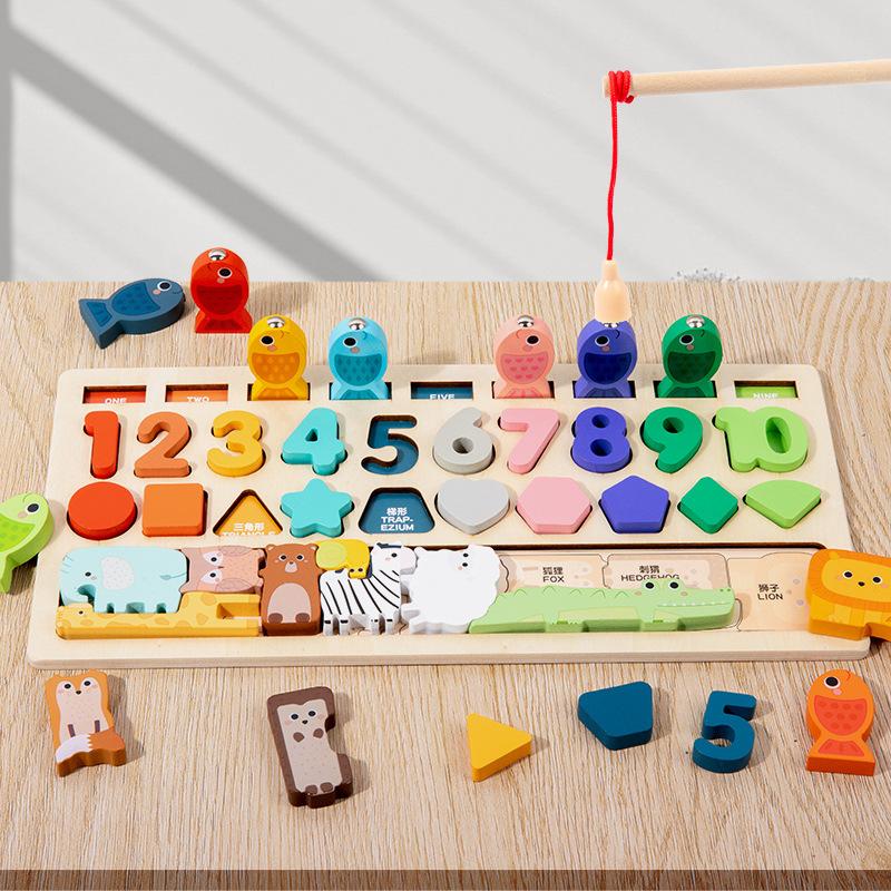 Kids Educational Toys Rainbow Donut Shape Math Matching Early Education Tools for Kindergarten Montessori Teaching Aids