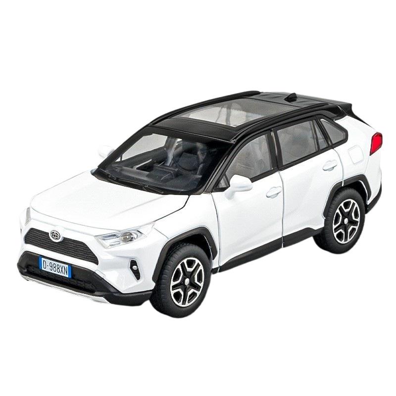 Масштабная модель автомобиля Toyota RAV4 из сплава 1:32, изысканное настольное украшение, лучшая коллекция для энтузиастов моделей автомобилей, подарки на Хэллоуин