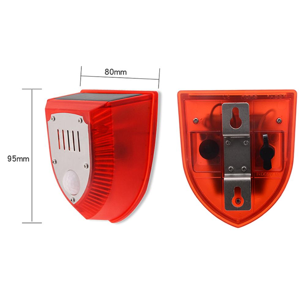 Солнечная стробоскопическая лампа с PIR-датчиком движения, сигнализация с таймером индукции человеческого тела, инфракрасная сигнальная лампа
