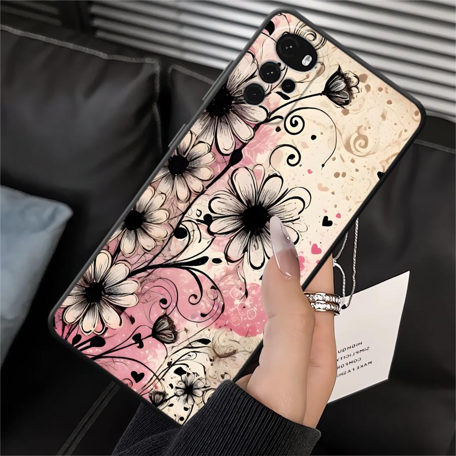 Ретро Цветочный Чехол для Motorola Moto G50 G32 G51 G73 Edge 20 Pro 30 Lite G52 G53 G30 G71 G22 Edge40 G60s Чехол для Телефона