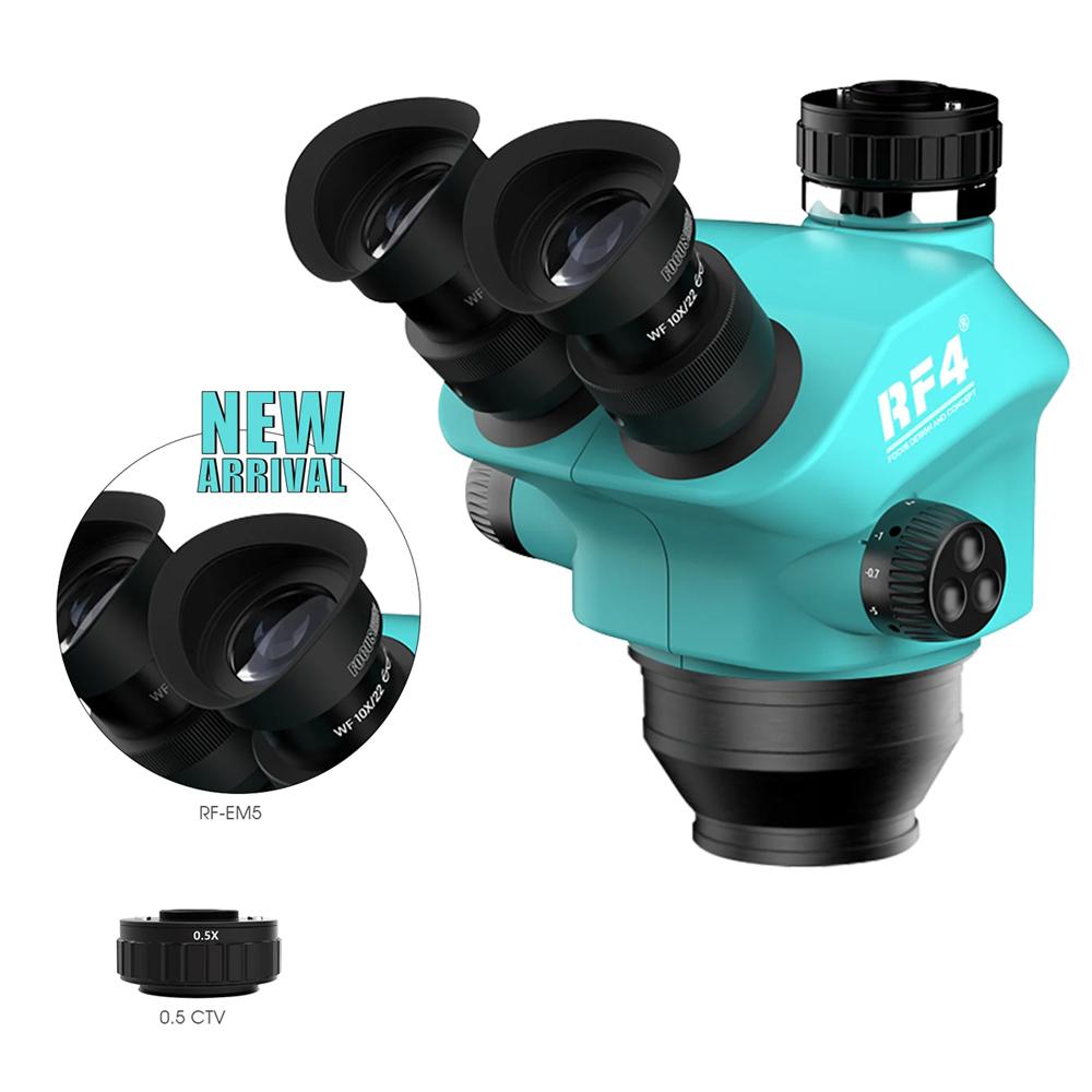 Микроскоп с тремя глазами, стереомикроскоп с непрерывным увеличением и одновременным фокусом 7-50X, окуляр WF10X/22 мм