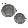 Silicone Feeding Bowl for Travel Collapsible Dog Bowl, Portable Pet Water with Hanging Non-toxic Dish Buckle, Foldable Food Outdoor Hiking Walking