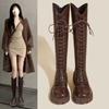 British Style High Boots Women's Autumn 2025 New Small Thick-soled Heightening Boots Slim Knight Martin Boots