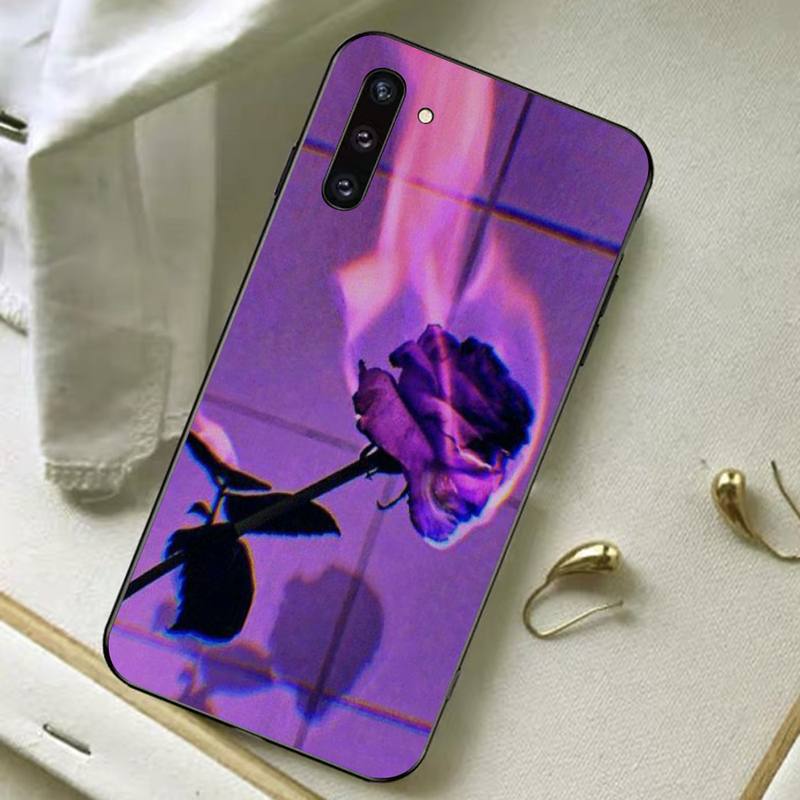 Эстетический чехол для телефона с фиолетовой розой для Samsung A51 A30s A52 A71 A12 для Huawei Honor 10i для OPPO vivo Y11