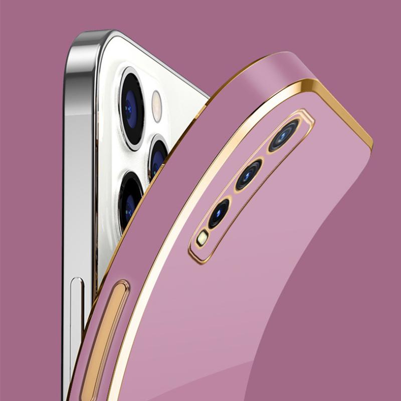 Для vivo Y20 Чехол Роскошный Квадратный Гальванический Y20G Y20i Y20S Y12S Y11S Y20A Y30G 2021 Чехол для телефона Ударопрочный Силиконовый Чехол-накладка Fundas