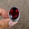 Garnet Genstone Handmade 925 Sterling Silver Jewelry Ring Size 7 KKG-469