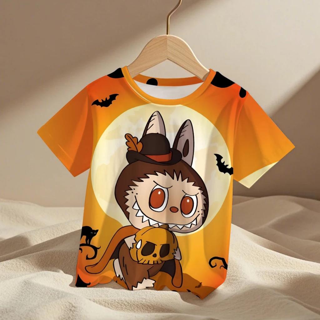 Summer Labubu Anime Funny 3D Print Kids T-Shirts Cartoon Streetwear Boy Girls Child Clothing Cool Tops