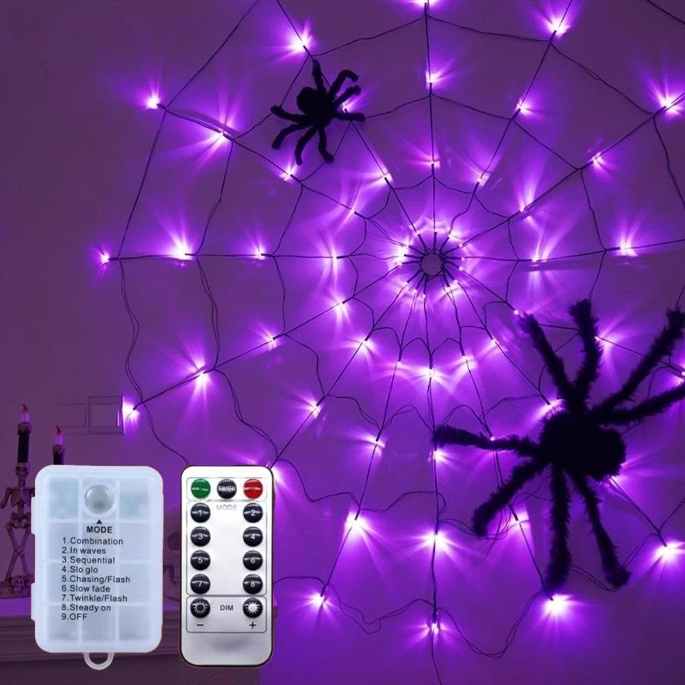 Halloween Spider Web Light Waterproof Party String Lighting Haunted House Light Atmosphere Decor