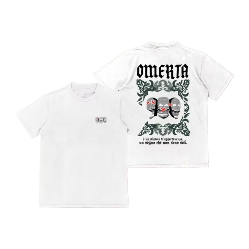 2025 High-quality Omerta 47 Printed Men's Loose Short Sleeve Crew Neck T-shirt Can Be Worn By Both Men and Women with Sports Tee