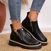 Shoes Female 2025 Brand Side Zipper Women's Boots Fashion Round Toe Office and Career New Plus Size Best Seller Ankle Boots