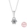 1 Carat S925 Silver Inlaid Moissanite Water Drop Necklace Fashion Six-Claw Pendant Collarbone Chain Jewelry