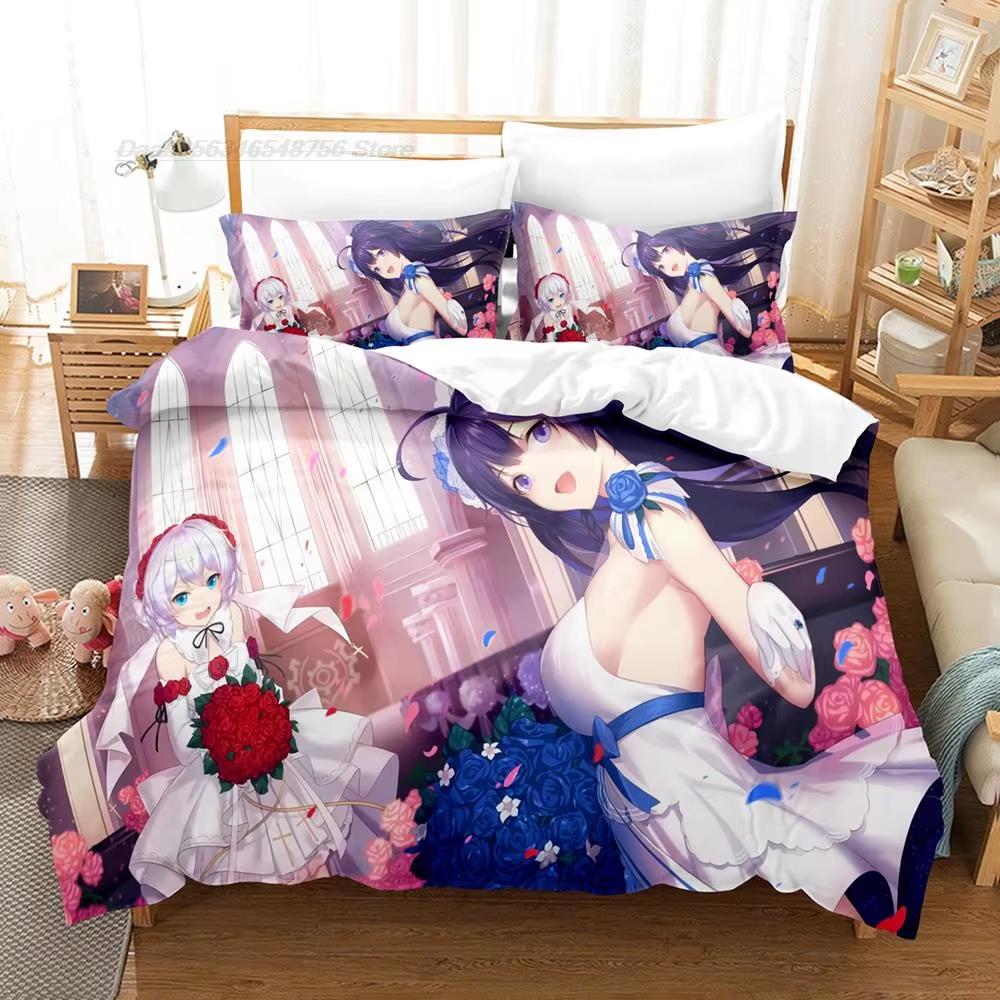 Постельное белье Honkai impact 3rd Односпальный Полуторный Двуспальный Квинсайз Кингсайз Комплект постельного белья Взрослый Детский Спальня Комплекты пододеяльников 3D-печать Каваи Аниме