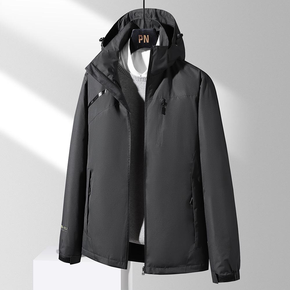 Мужская водонепроницаемая ветровка - Весна/Осень, Дышащая, Большого размера, С капюшоном, Для повседневной носки, кемпинга и альпинизма