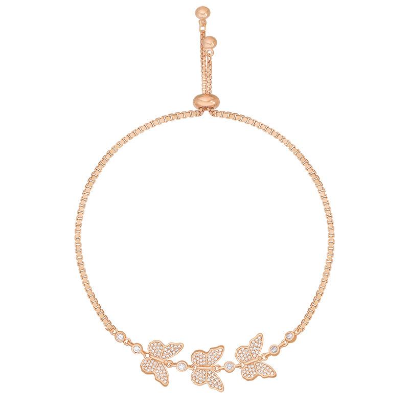 Браслет с бабочкой и инкрустацией цирконами для женщин, регулируемый, золотистого цвета, эстетичные браслеты, темперамент, роскошный дизайнерский циркон