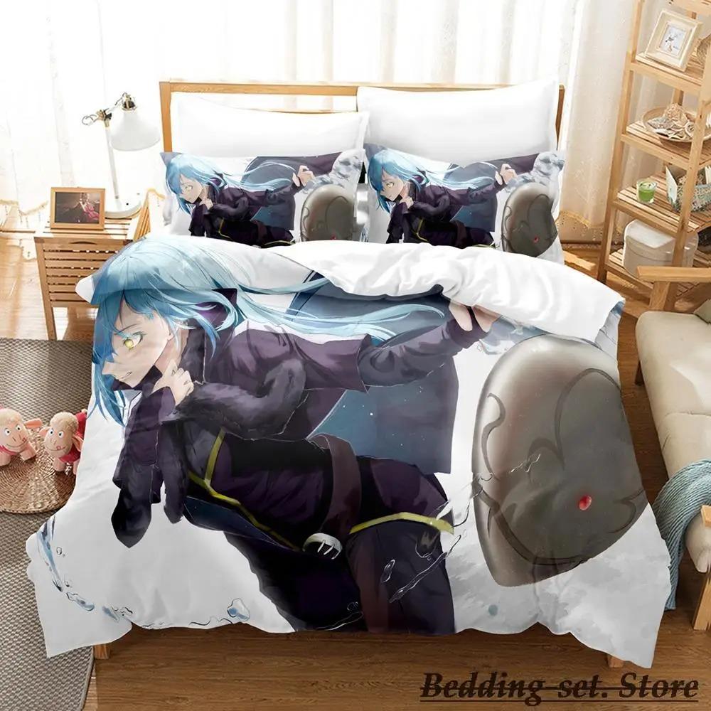 Rimuru Tempest Bedding Set Single Twin Full Queen King Size Bed Set Adult Kid Bedroom Duvetcover Sets Anime Parure De Lit Bed