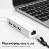 Драйвер USB-концентратора Бесплатная передача данных Портативный адаптер сетевого концентратора USB Type-C к RJ45 Ethernet для компьютера