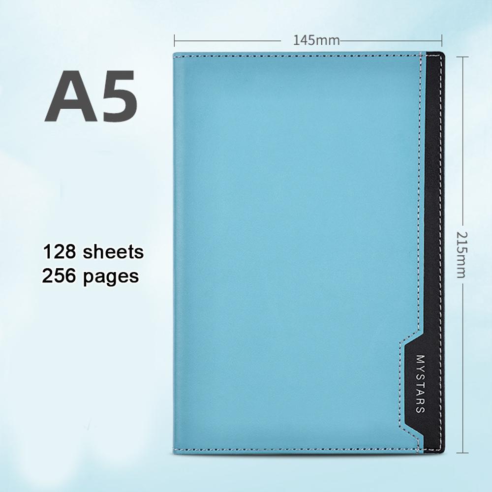 (Бесплатная гравировка логотипа) Простая студенческая тетрадь А5, протоколы деловых встреч, кожаный блокнот, дневник, 128 листов, 256 страниц