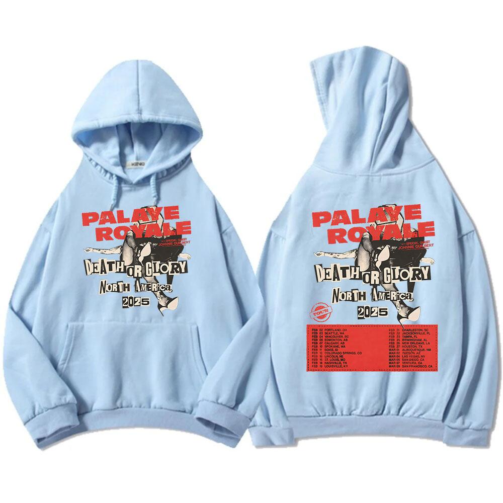Death or Glory North America 2025 Tour Hoodies Palaye Royale Rock Band Sweatshirts Heavy Mental Style Clothes