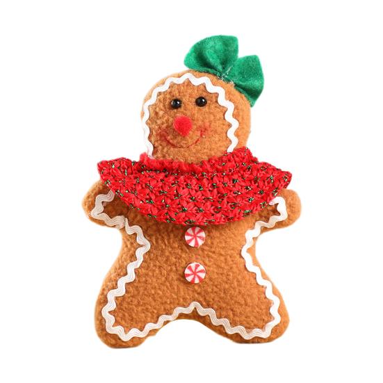 Плюшевая кукла пряничный человечек, мягкая подушка для рождественского декора, сидящая, стоящая, подвесная пряничная игрушка для украшения праздничной вечеринки