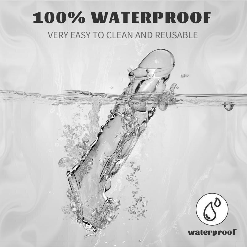 1 шт. силиконовый рукав для пениса с кольцом для увеличения пениса, перезаряжаемый многоразовый реалистичный текстурированный увеличитель пениса, товары для взрослых с задержкой эякуляции