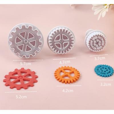 Формочки для печенья, для украшения кексов Пластиковые зубчатые формочки для печенья Формочки в стиле стимпанк Формы для помадки Формочки для тортов с плунжерами