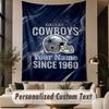 Custom Text Tapestry Dallas Cowboys Print Wall Tapestry Indoor Living Room Wall Decor