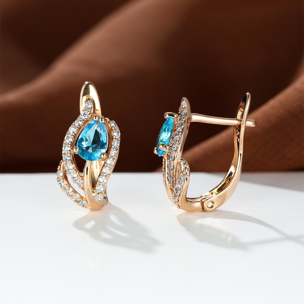 Изысканные женские украшения с каплями воды, красивые красные, синие, фиолетовые каменные серьги, серьги-кольца, романтический подарок на день святого валентина