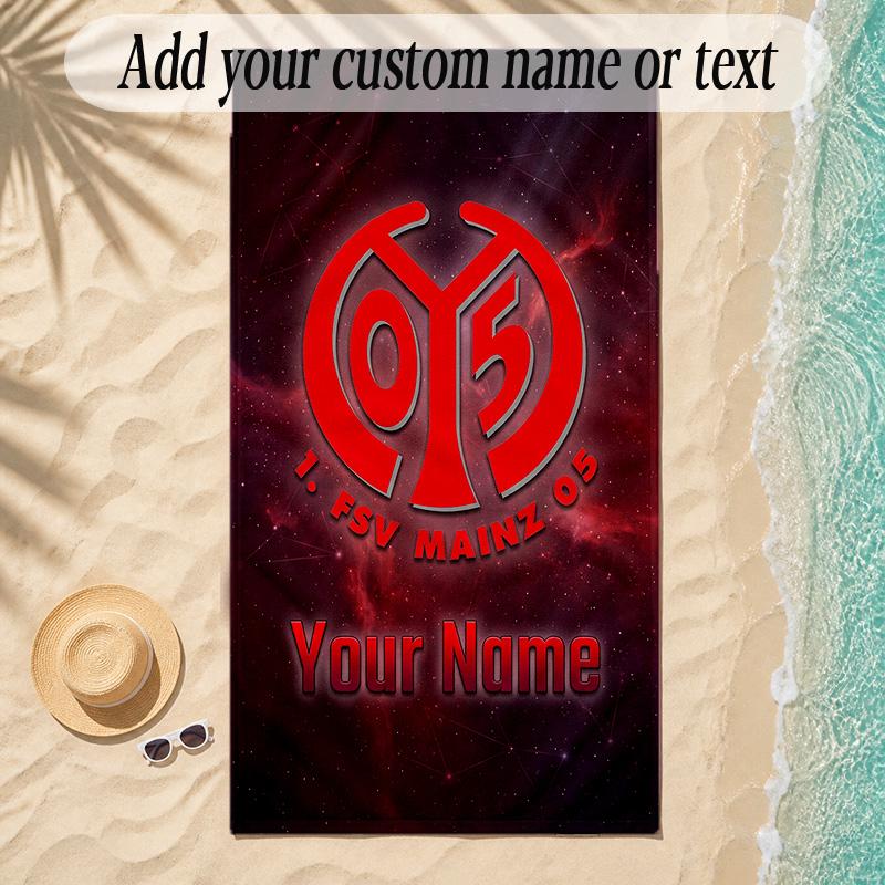 Beach TowelMainz 05 Custom Name Text Personalized Soft Towel for Beach Pool Indoor Home Decor Gift