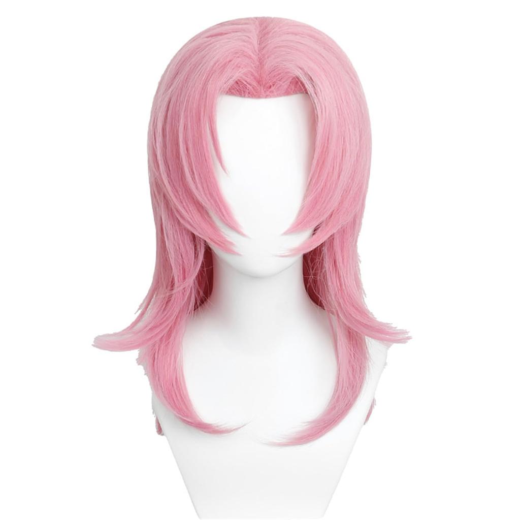 Light Pink Mid-part Anti-warped Hair Chemical Fiber Synthetic Wig | Animated KPop Demon Hunters Character Romantic Role-playing