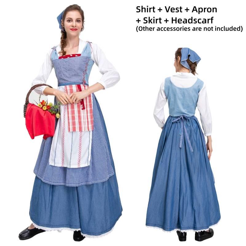 Adult Little Match Girl Cos Costume For Halloween Stage Performance Exquisite Polyester Fiber Material European And American Fantasy Theme Suitable