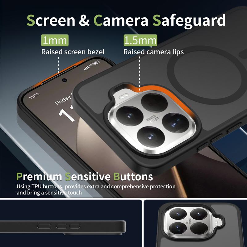 Для Xiaomi 15T Pro 15T Чехол Матовый ПК+ТПУ Защита от отпечатков пальцев Гладкий на ощупь Полупрозрачная крышка для Xiaomi Mi 15T