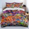 Street Fighter Retro Game Gamer Comforter Bedding Set,Duvet Cover Bed Set Quilt Cover Pillowcase,king Queen Size Bedding Set Boy
