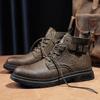 Мужские ботинки Мартин большого размера, лидер продаж осенью и зимой, модные ботинки Чжунбан, универсальная ретро мужская обувь в носках
