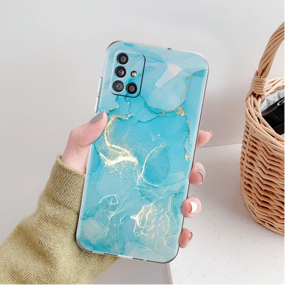 Мраморный узор 3 прозрачный чехол для Samsung Galaxy A52 A12 A51 A32 A21s A71 A32 A22 A50 A70 A31 A72 5G чехол для телефона