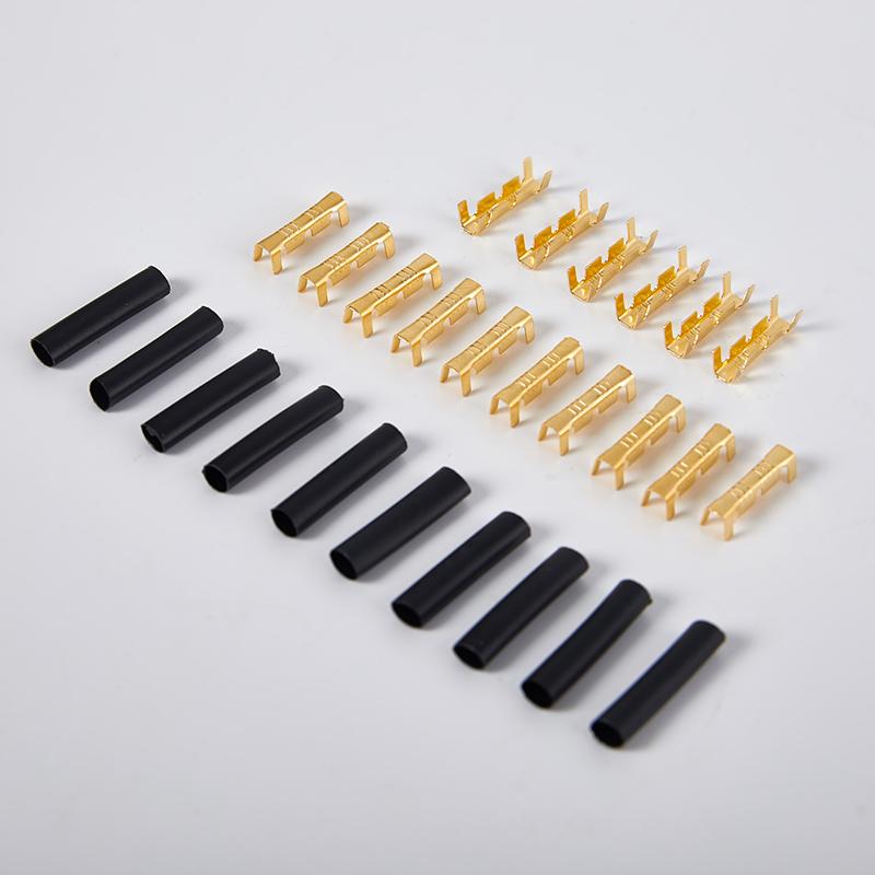 200Pcs 453 U-Terminal Lug Wire Butt Joint Cold Terminal, Fascia Of Small Tooth With Heat Shrinkable Tube 0.5-1.5Mm2