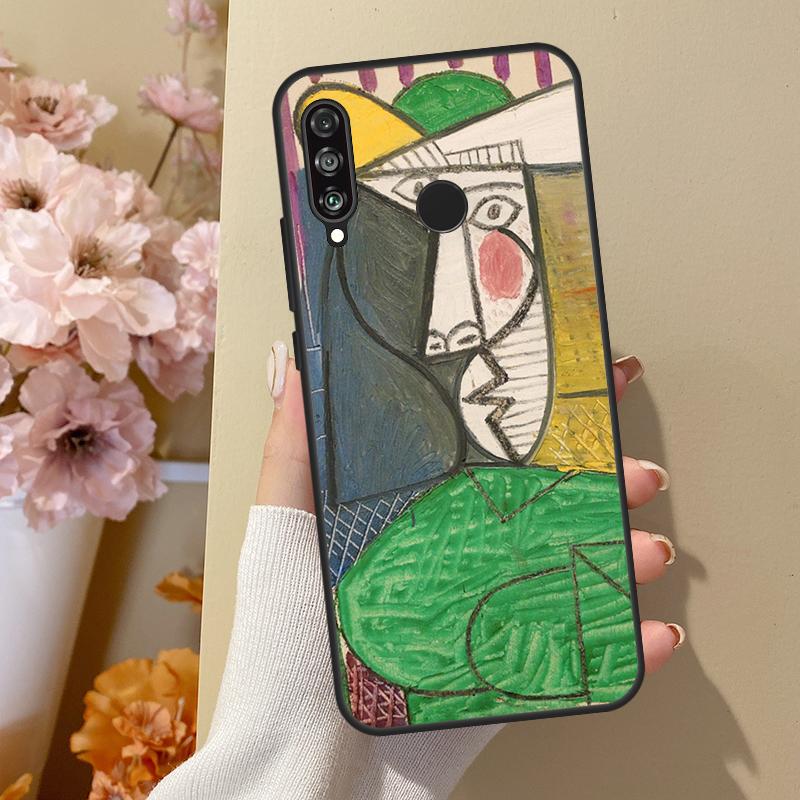Painting Picasso Abstract Art Cover For Huawei P30 Lite P40 P20 P50 Pro Nova 5T P Smart 2019 Case For Honor 50 10i 8X