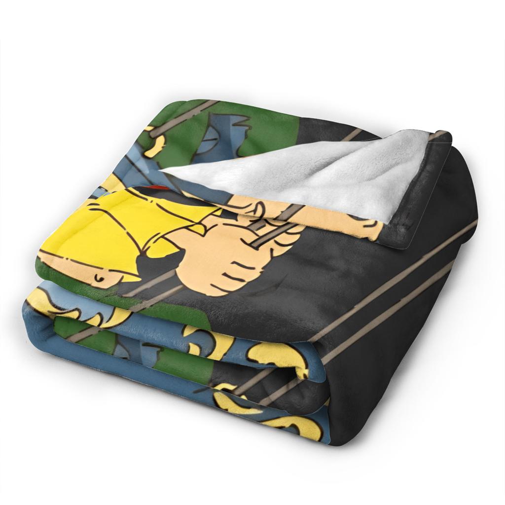 Super Soft Throw Blanket Plane Travel P-Pumuckl Blankets  Flannel Bedspread For Living Room Print Sofa Bed Cover