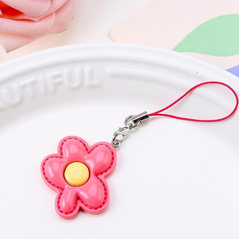Five-Petal Flower Candy Color Keychain Pendant - DIY Handmade Jewelry Gift for Girlfriends