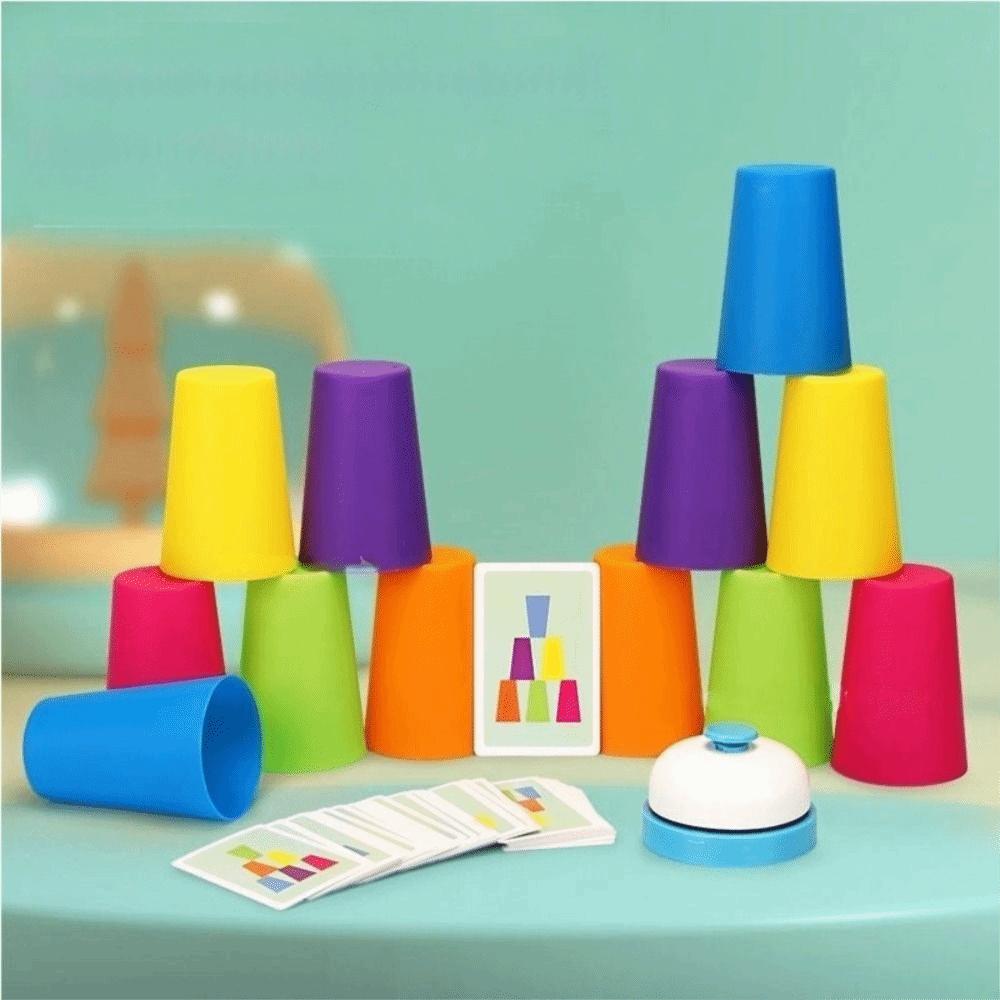 Educational Stacking Cup Game Intellectual Enlightenment Children Puzzle Family Party Game
