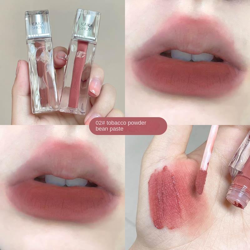 Глазурь для губ с клубничным медведем, бархатная матовая матовая глазурь, грязевая увлажняющая, не легко испачканная чашка, милая помада белого цвета