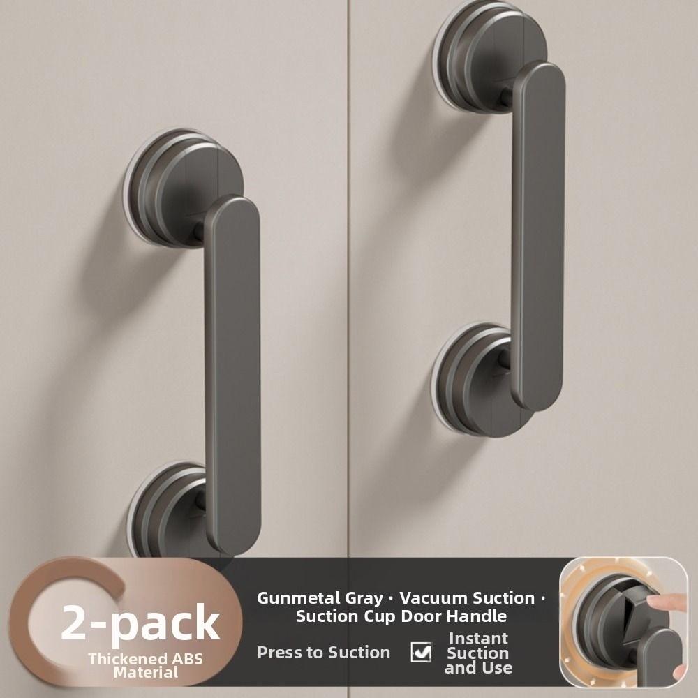1/2Pcs Anti-slip Suction Cup Door Handle Removable Wardrobe Door Handle Refrigerators