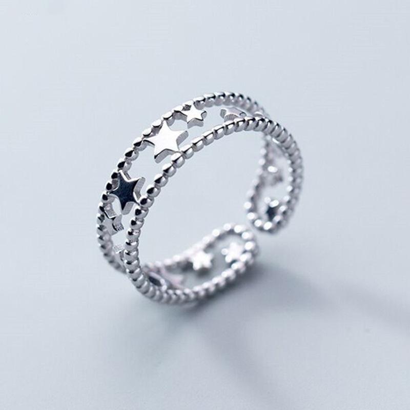 Кольцо женское простое трендовое звездное электрокардиограмма любовное кольцо модное нерегулярное темпераментное Ins аксессуары