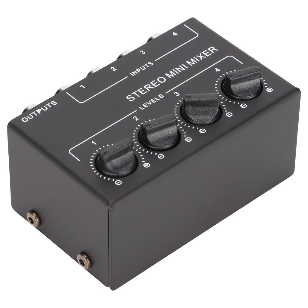 CX400 4 Channel Passive Mixer Professioinal Stereo 4 Channel Mixer for Mixing Instruments CD Players