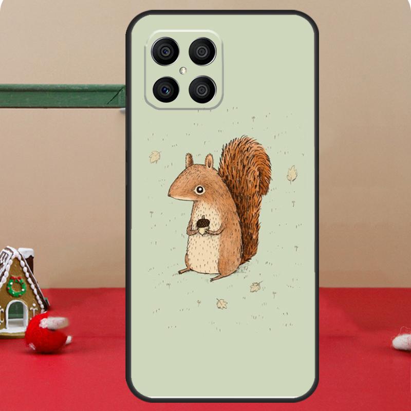 Мультяшный Чехол с Животным Белкой Для Honor Magic 8 5 6 7 Lite Honor 400 Pro 200 70 90 X8c X8b X9a X9b X9c X9d Win Чехол