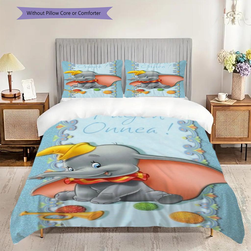 Dumbo Elephant Adventure Bedding 1 Duvet Cover 2 Pillowcase Without Core Christmas Birthday Gift Soft And Comfortable